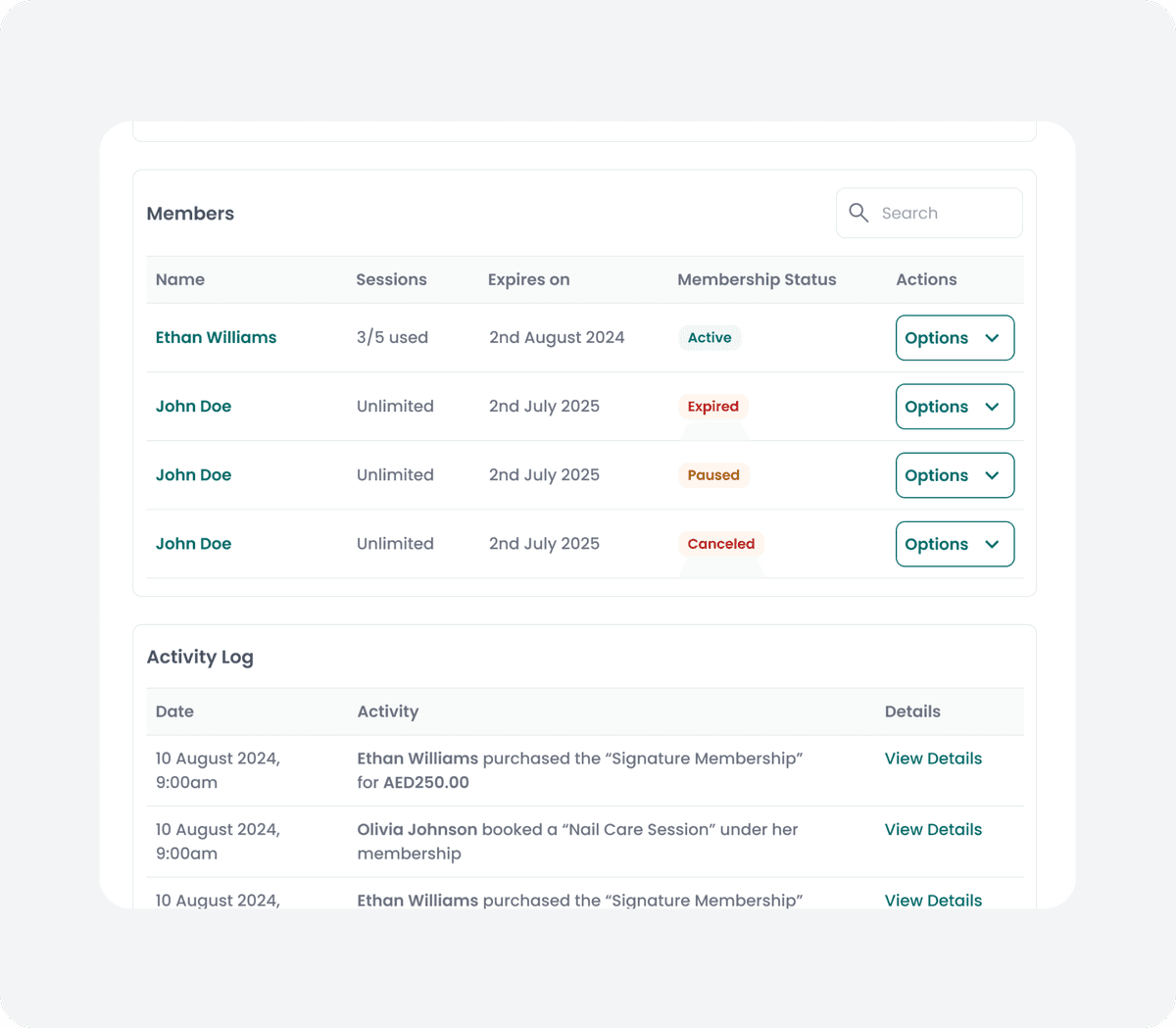إدارة سهلة للأعضاء