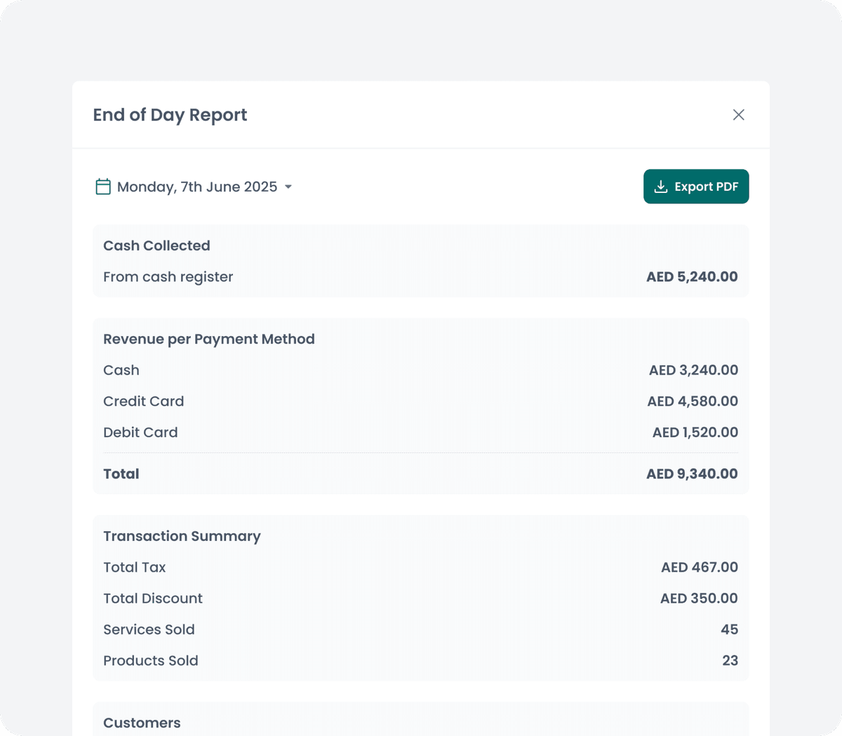 وضوح مالي في نهاية اليوم