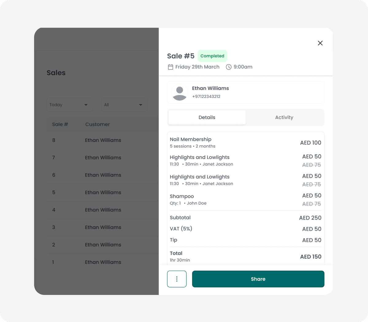 Clear Transaction Details