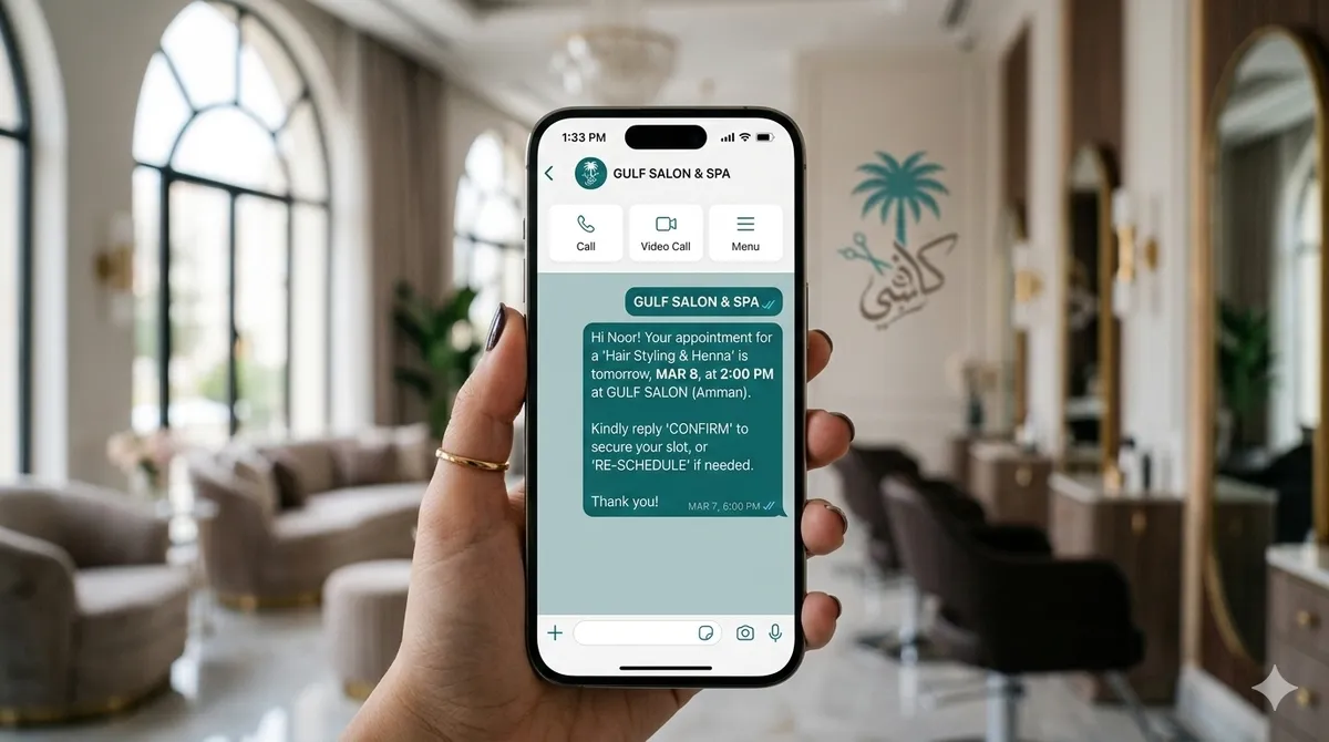 برنامج صالون مع واتساب: أفضل قناة حجز
