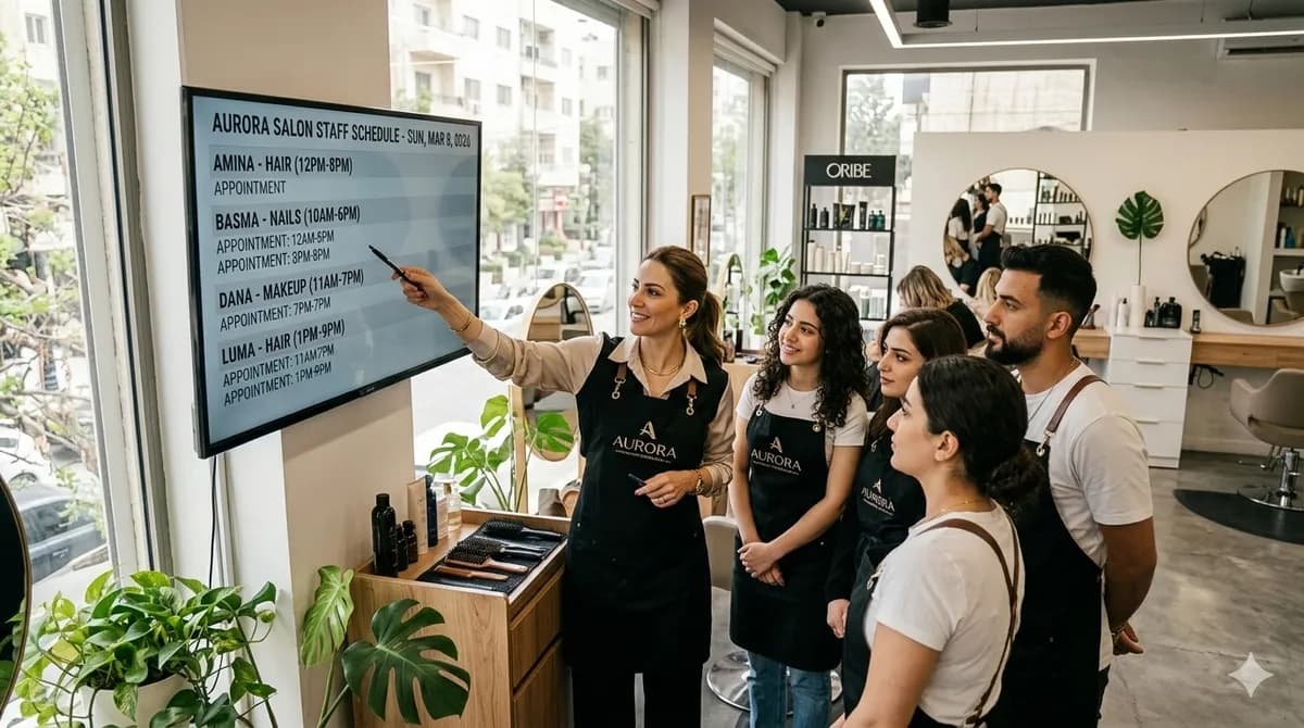 إدارة موظفي الصالون: الجدولة والعمولات والاحتفاظ