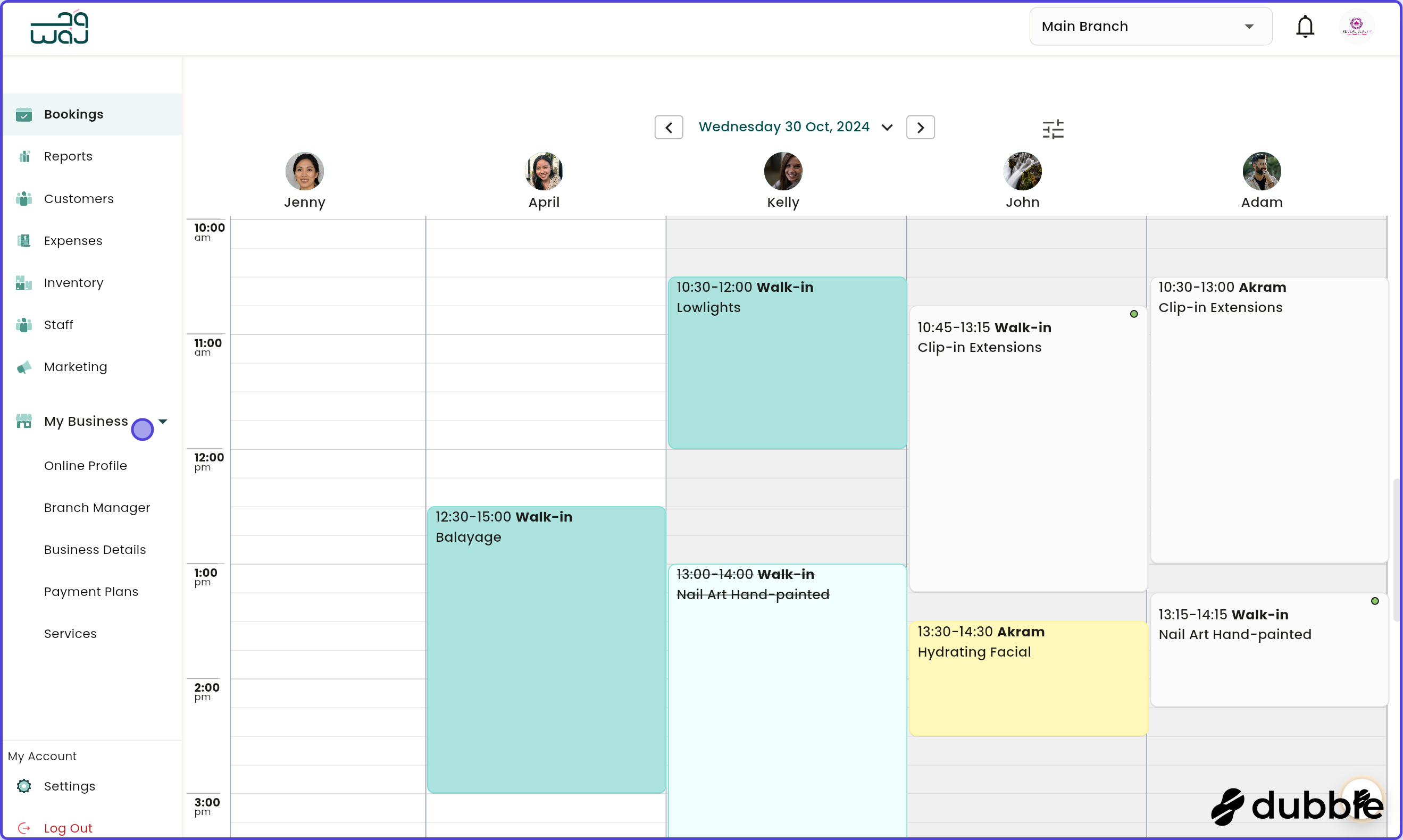 Branch manager screenshot
