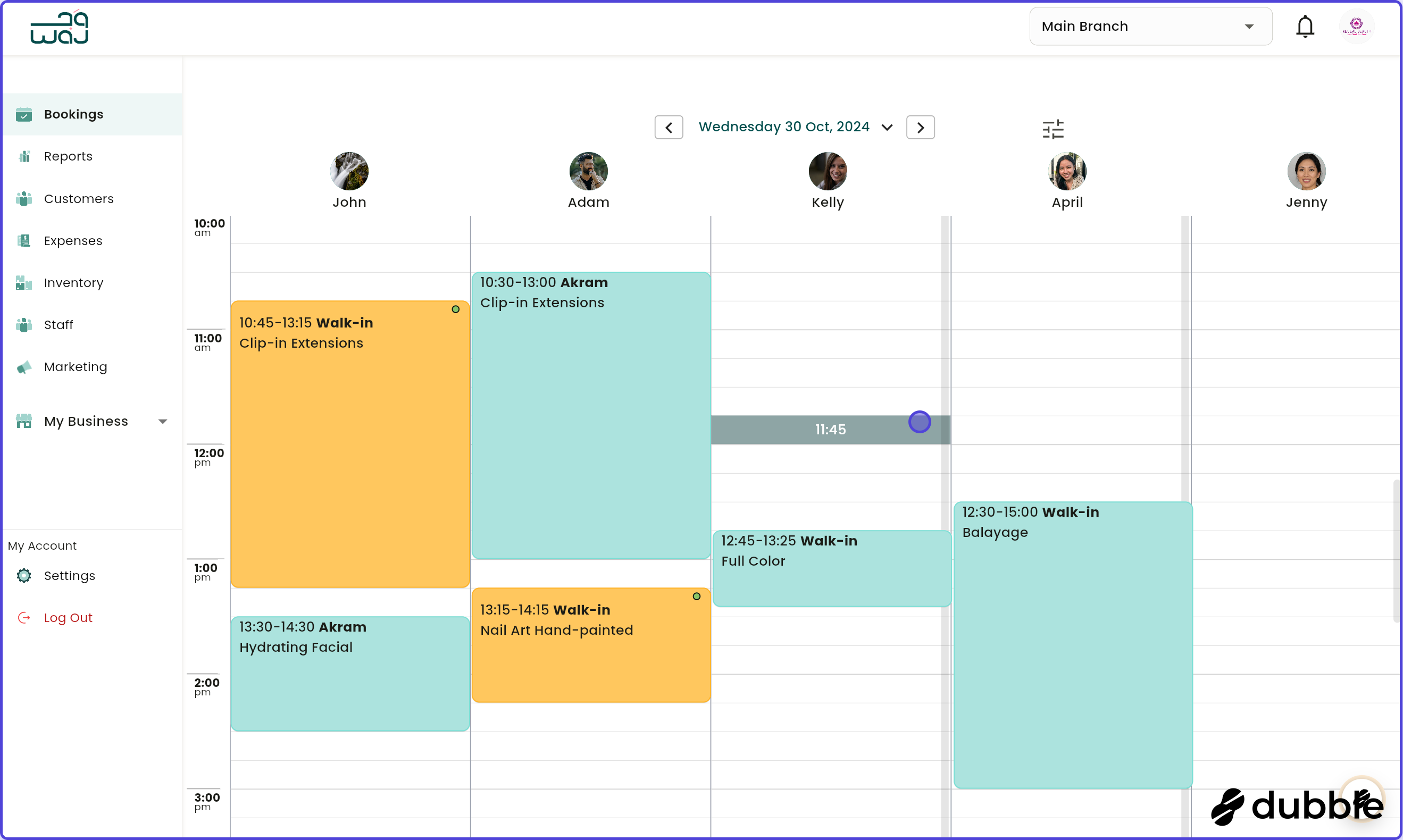 Calendar and bookings schedule booking for later screenshot