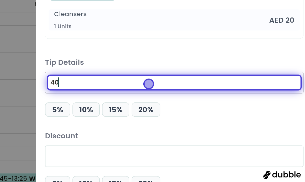Calendar and bookings tip screenshot