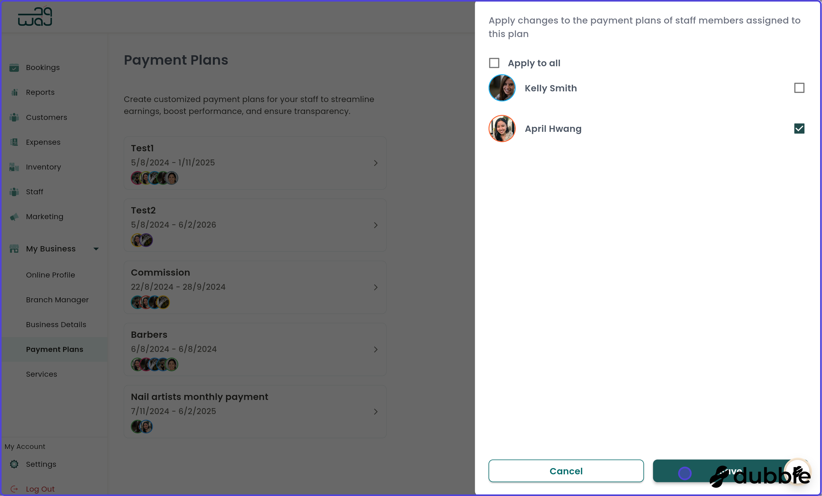 Payment plans manage payment plan screenshot