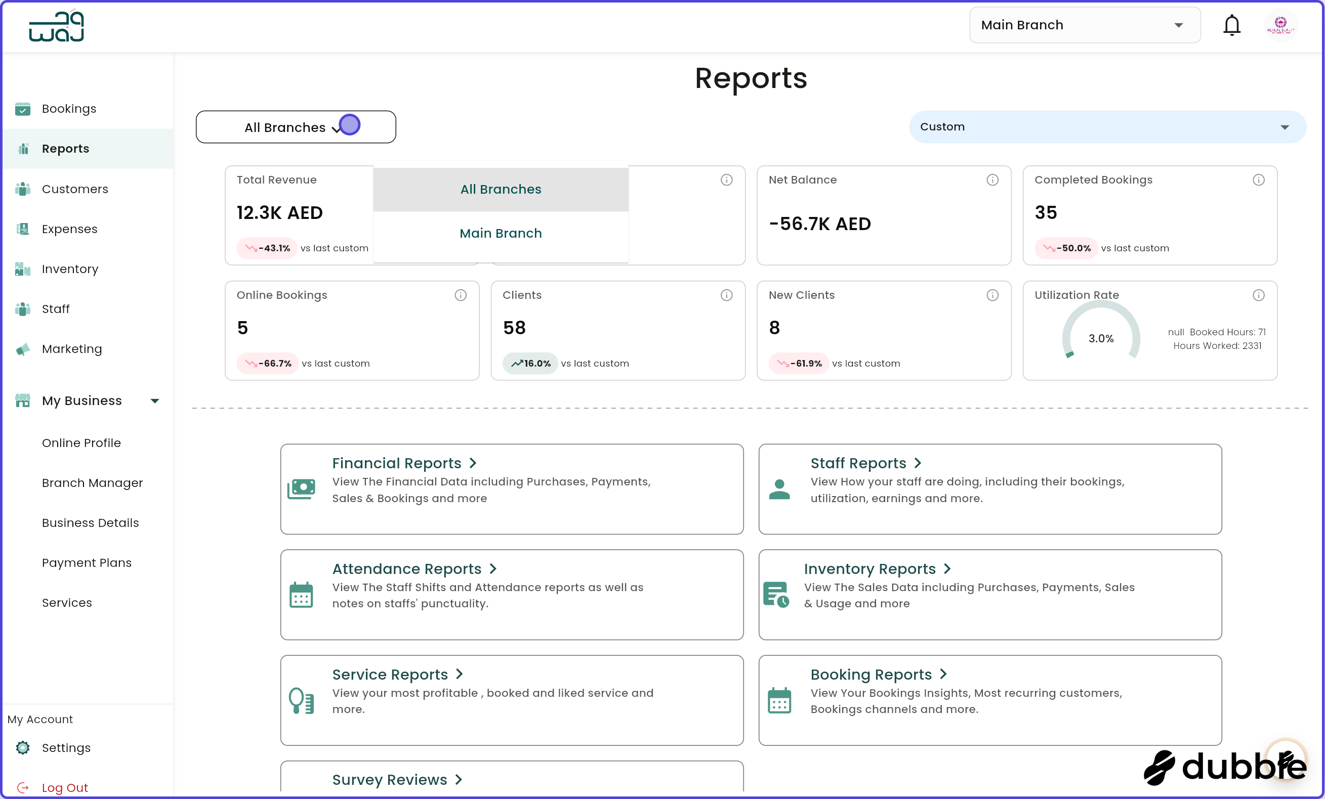 Reports viewing reports screenshot