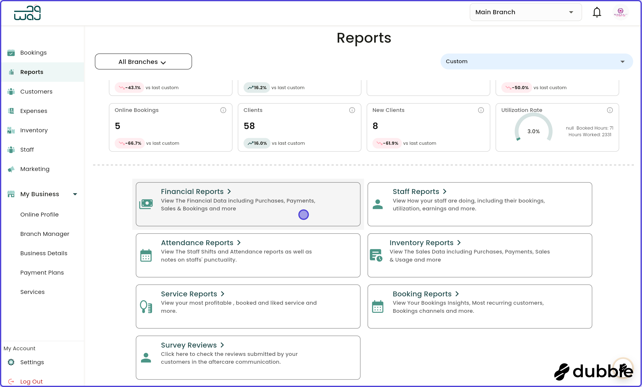 Reports viewing reports screenshot